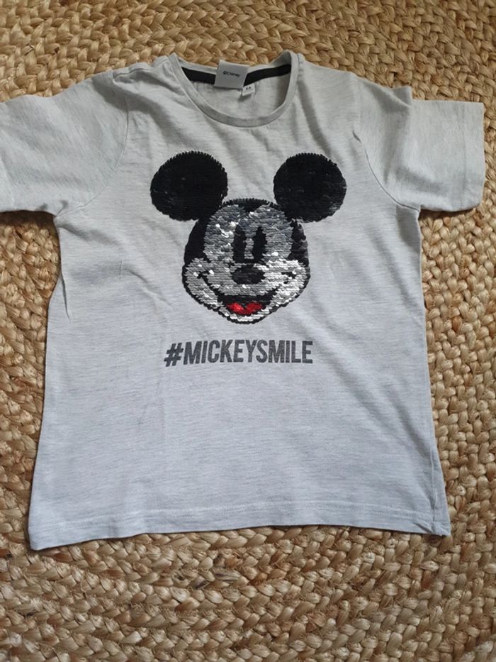 Tee-shirt mickey à sequins 5 ans