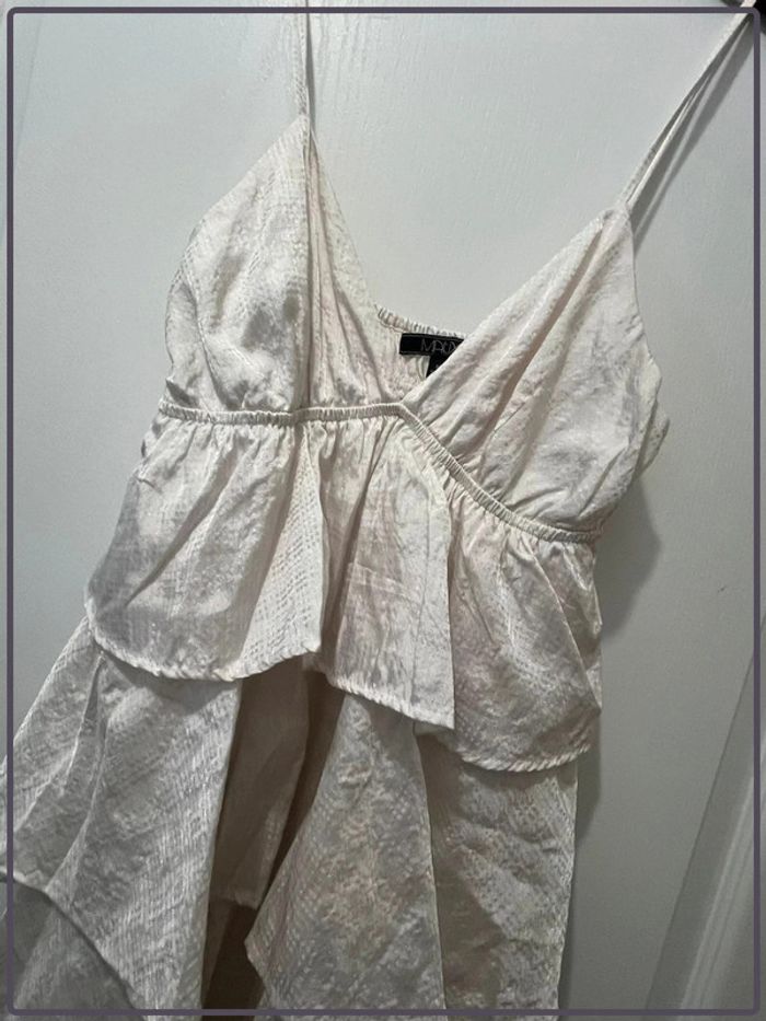 Mini robe Matix taille M blanc cassé volants - photo numéro 4