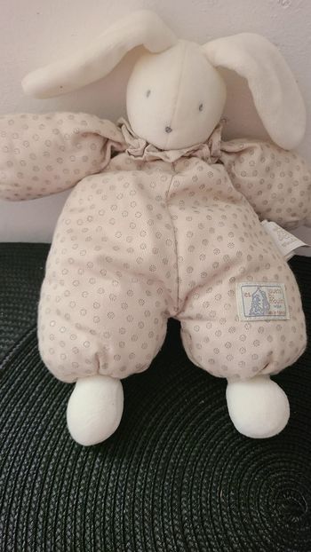 Moulin roty Les douillettes baby comforter rabbit grey silver