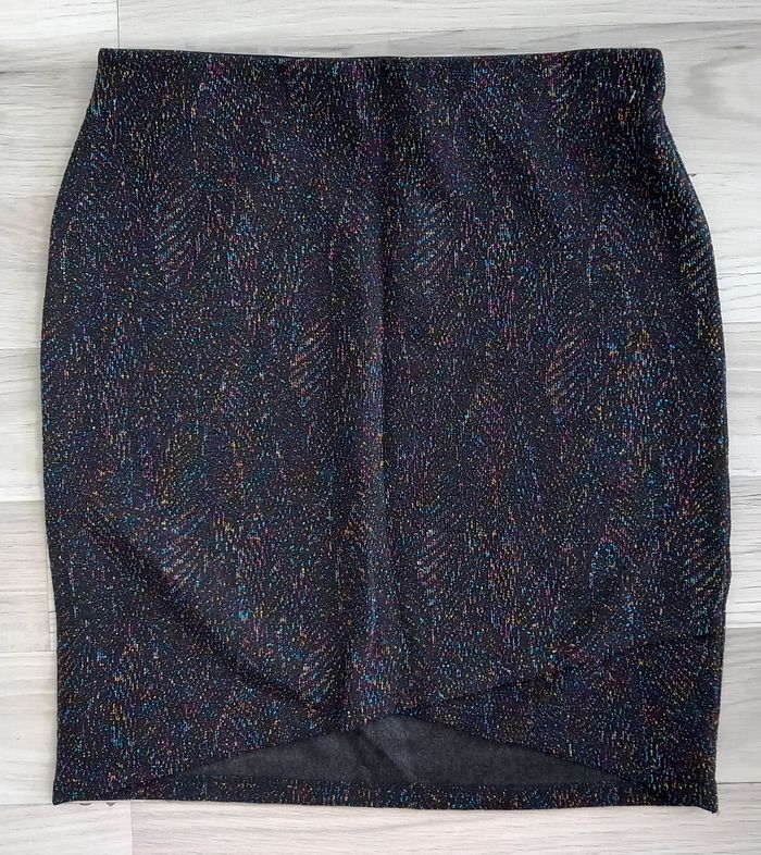 Jupe courte noire à paillettes Mosquitos taille S - photo numéro 1