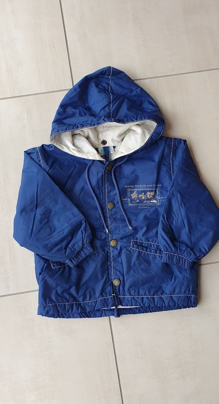 Blouson à capuche marine 2 ans mixte