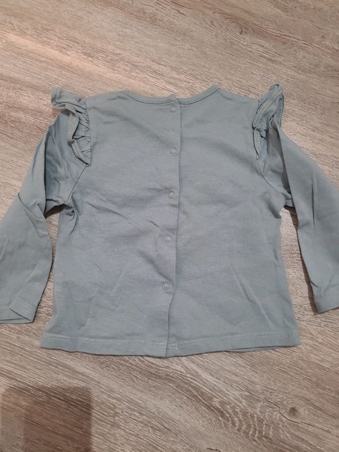 Débardeur blanc rayé or et tee-shirt manches longues bleu argent - photo numéro 5