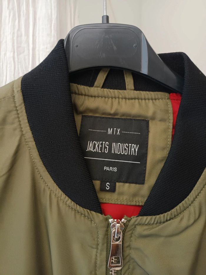 Veste bombers blouson vert kaki Jackets Industry taille S - photo numéro 2