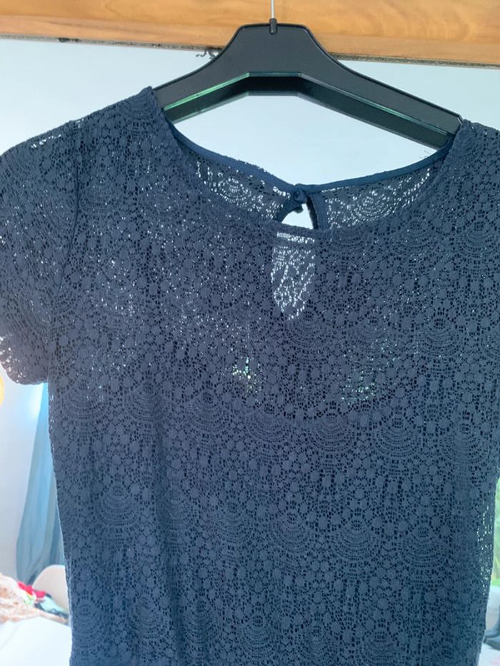 Robe été dentelle Bleue marine taille 36 - photo numéro 8