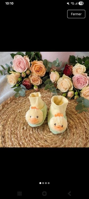 Joli petits chaussons 0/3mois 