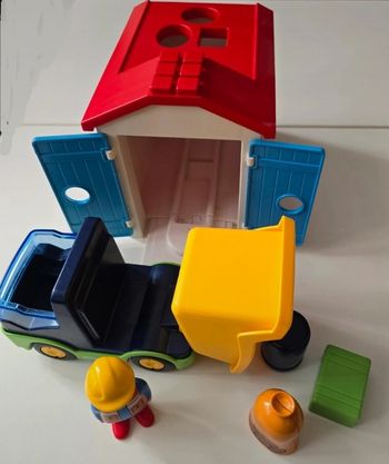 123 playmobil garage/ boîte à formes 6759 complet