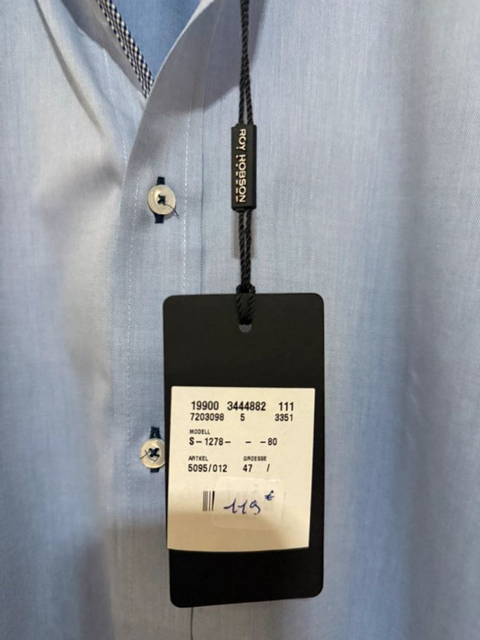 Roy Robson - Chemise unie, Bleu clair, taille 3XL - photo numéro 3