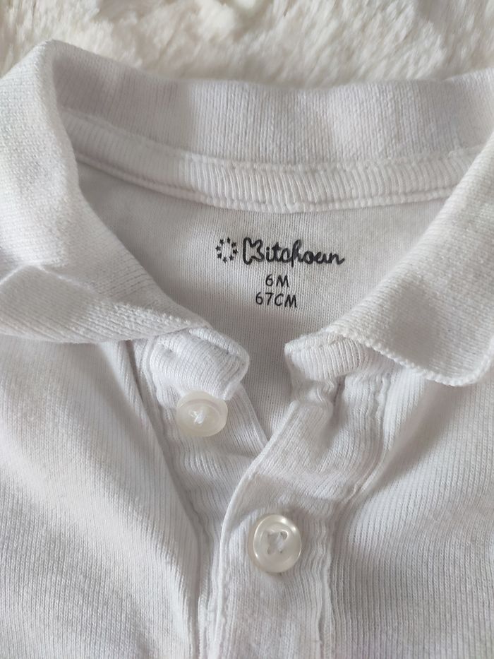 Body polo blanc kitchoun taille 3 mois - photo numéro 2