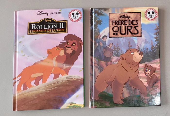 Lot de 2 livres disney le roi lion 2 et les frères des ours