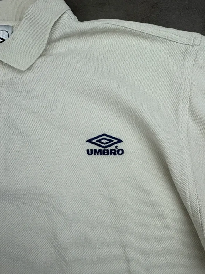 Polo Umbro Vintage 90’s Blanc Taille L - photo numéro 4