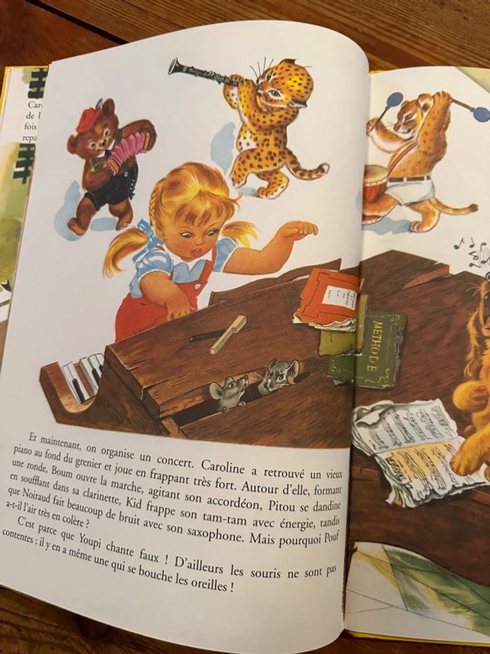 Grands albums Hachette livre bd jaune Une fête chez Caroline invite ses amis Pierre Probst - photo numéro 5