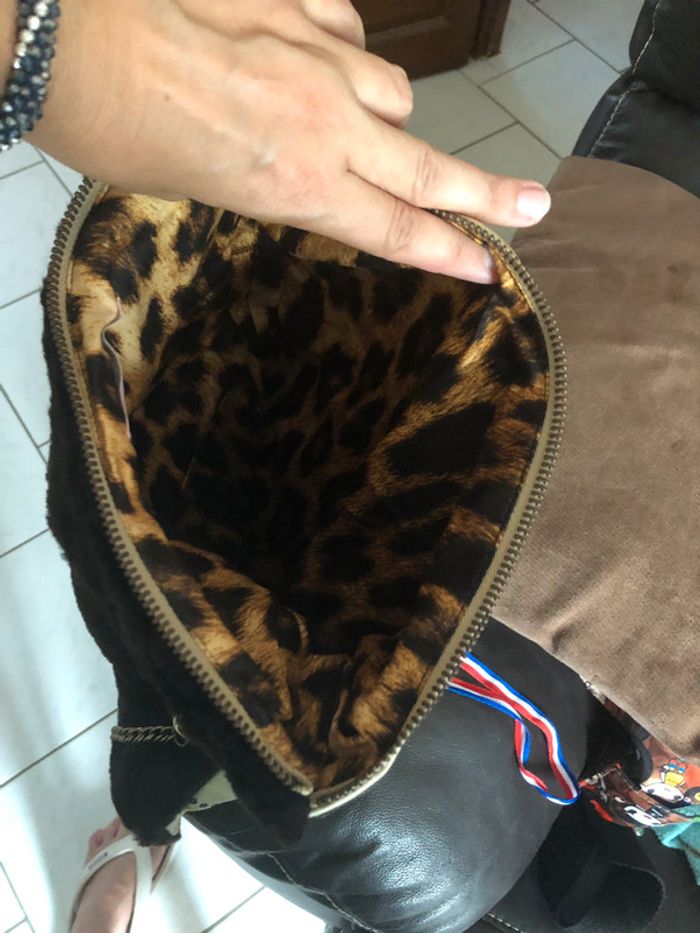 Sac à main bi-matière - photo numéro 4
