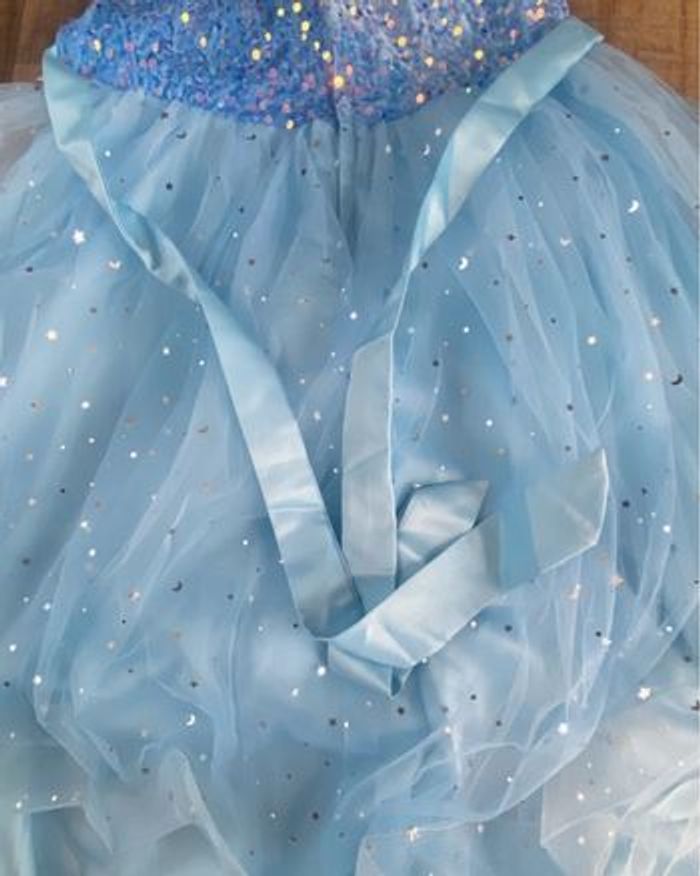 Robe de fête à paillettes bleu - photo numéro 7