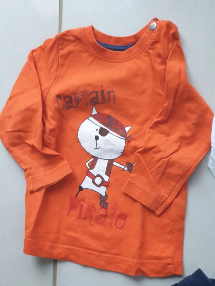 3 T- shirts manche longue 9 mois - photo numéro 6