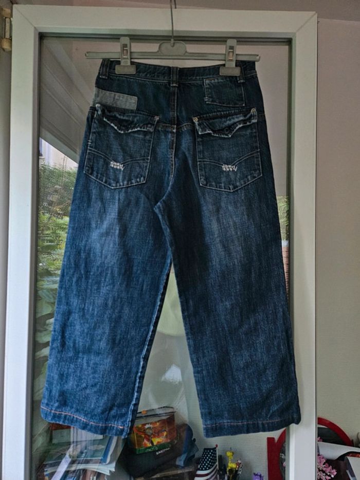 Pantacourt bleu en jean vintage taille XS 34 - photo numéro 2