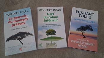 Lot de 3 livres sur le réveil spirituel de Eckhart Tolle
