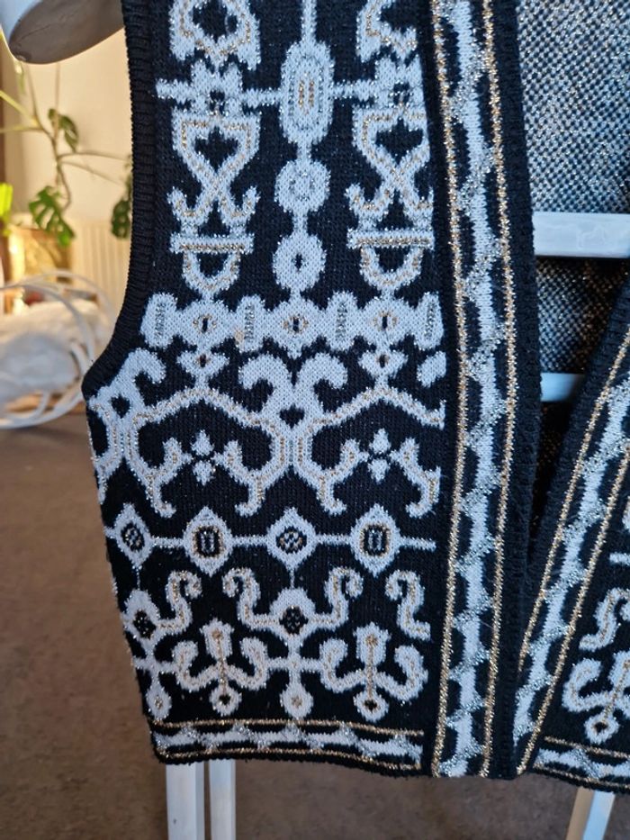 Gilet sans manche tricoté vintage - photo numéro 2