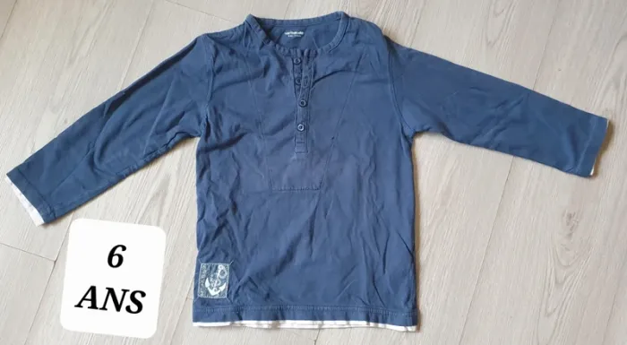 Maillot t-shirt manches longues 6ans garçon - photo numéro 2