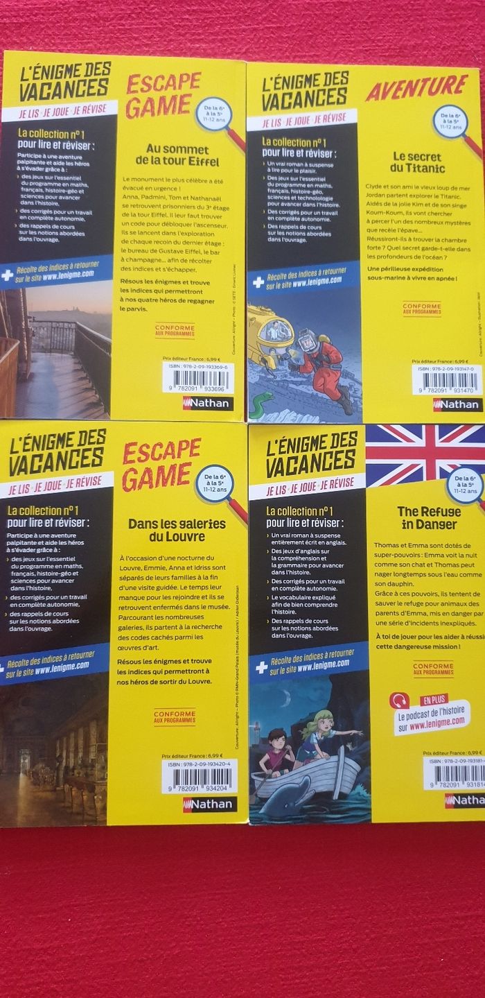 Livres L'enigme des vacances de la 6ème à la 5ème. - photo numéro 2