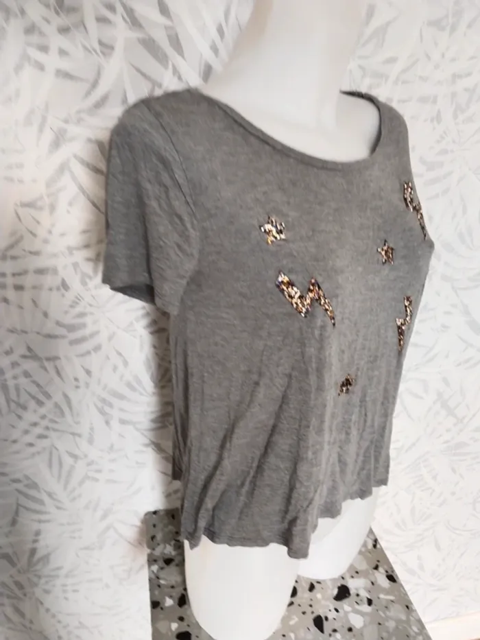 Joli haut crop top femme taille M/L 38 40 marque Promod - photo numéro 4