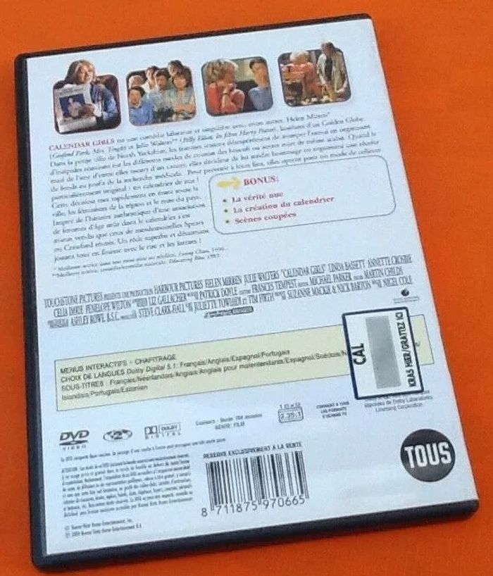 DVD Calendar Girls - photo numéro 3