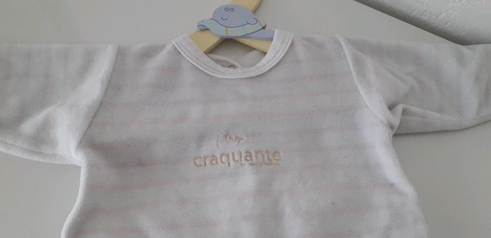 Pyjama velours fille 1 mois - photo numéro 3