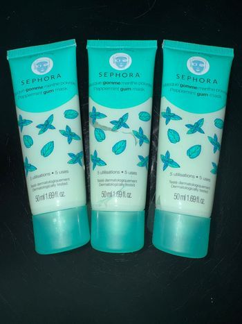 Lot de 3 masques gomme Sephora – Menthe poivrée