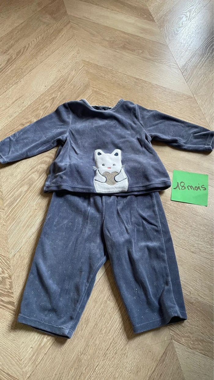 Pyjama deux pièces chat 18 mois Obaïbi - photo numéro 4
