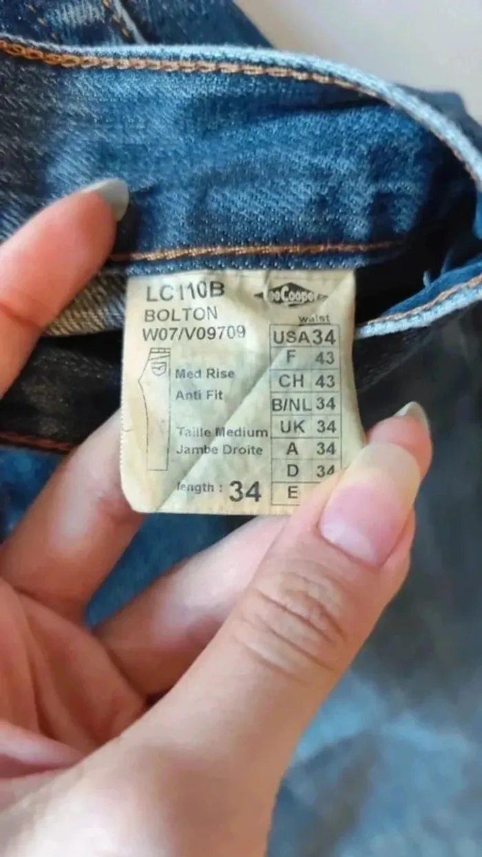 Pantalon droit med rise Bolton T42/44 - Lee Cooper [modèle LC110B] - photo numéro 10