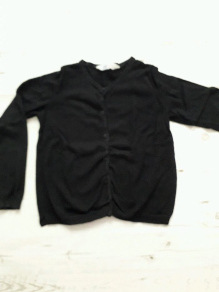 Gilet / cardigan fille noir H & M 6 / 8 ans - photo numéro 2