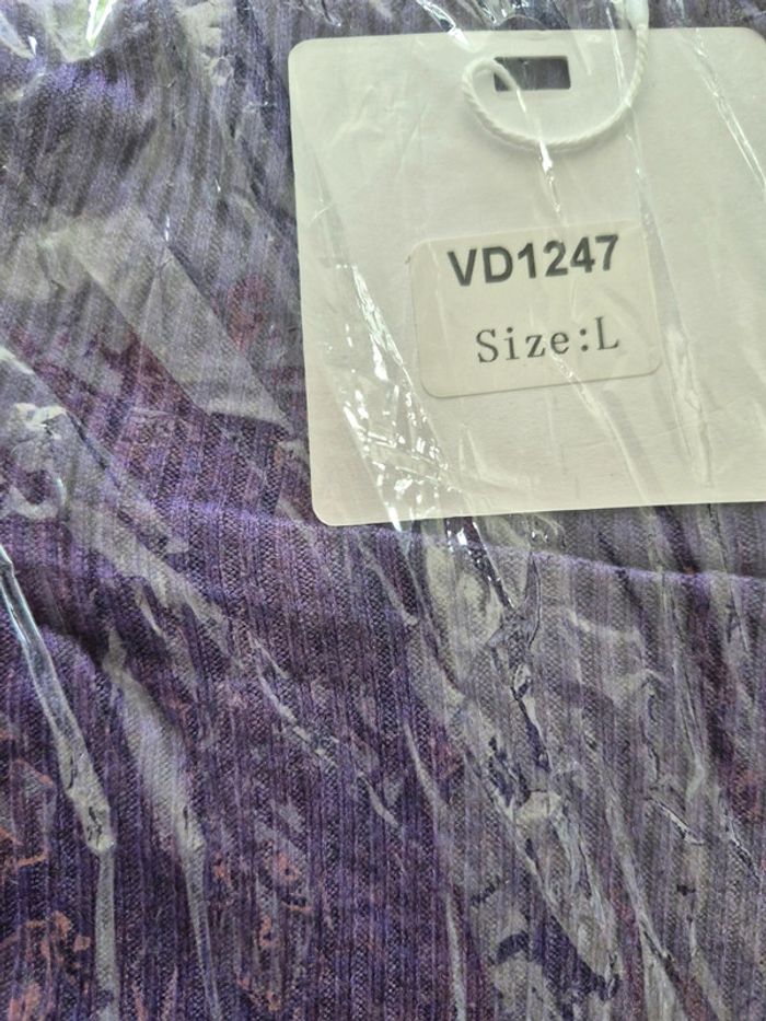Robe Bustier Violette Avec ceinture à nouer Femme Taille L/40 - photo numéro 3