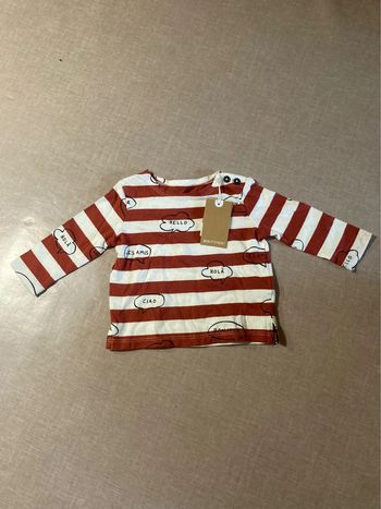 T-shirt manches longues bébé Bout’chou 6 mois – Neuf avec étiquette