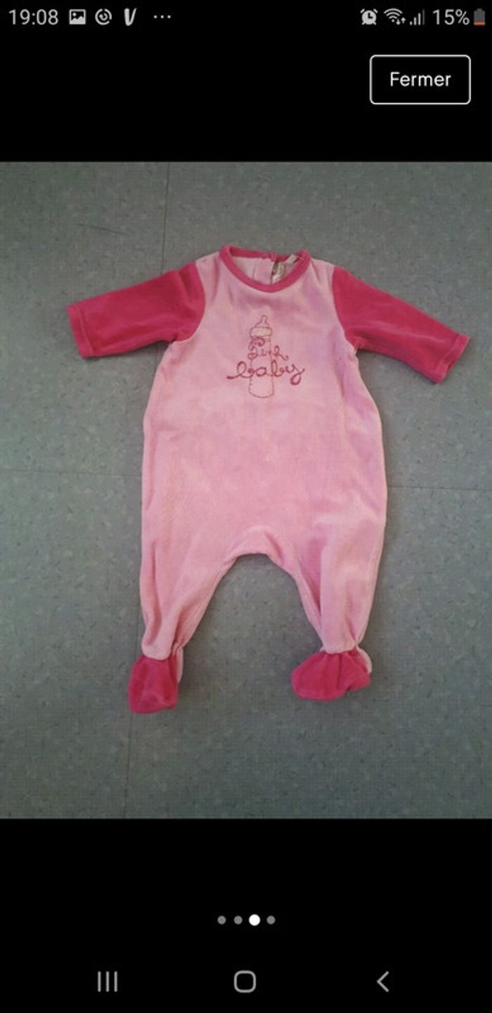 Pyjama velours 3 mois