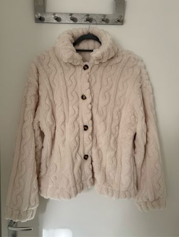 Veste peluche beige XL