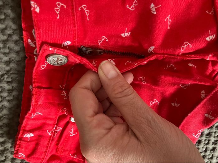 Short jeans rouge - photo numéro 3