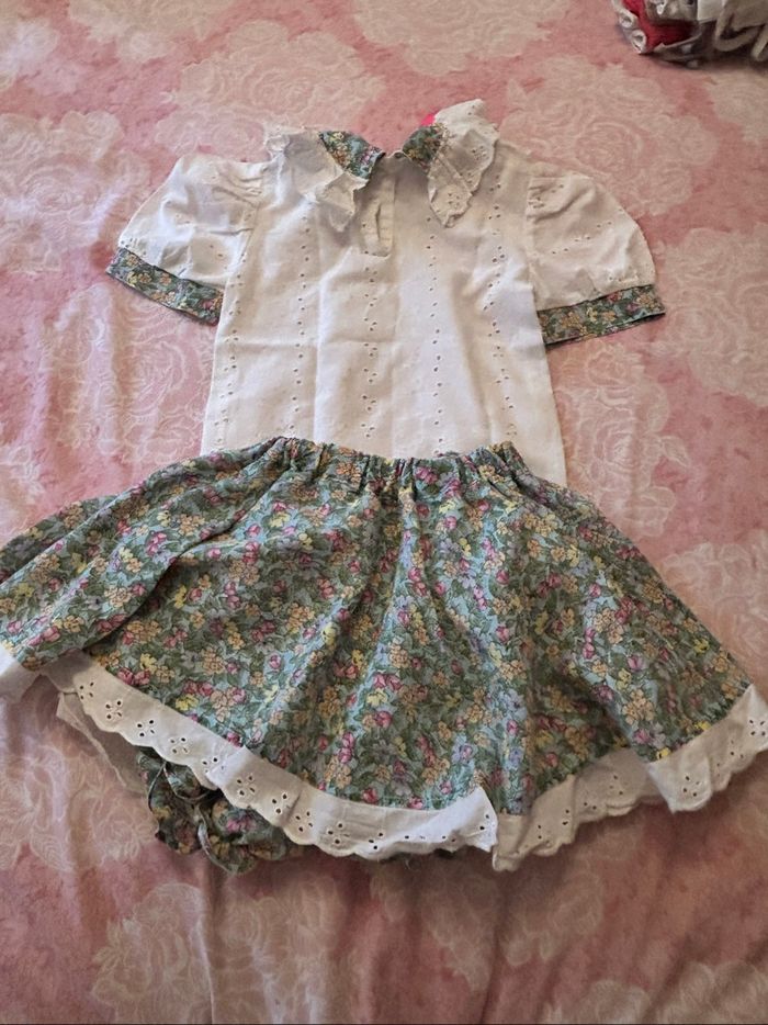 Ensemble chemise et jupe réunionnais pour petite fille - photo numéro 3