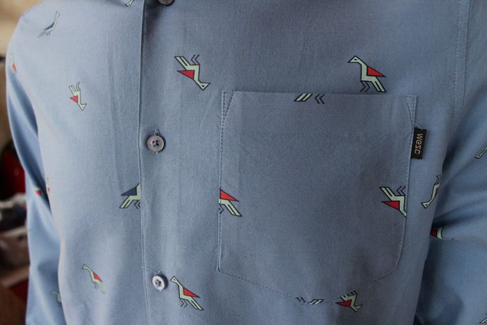 Chemise Wesc motifs bleu - photo numéro 5