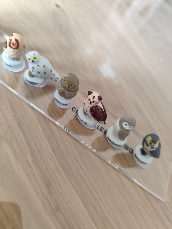 Lot de 10 figurines en céramique " les chouettes et hiboux" - photo numéro 3
