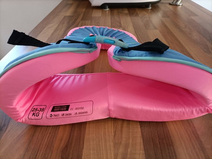 Gilet flottaison piscine rose et bleu Nabaiji 25-35 kg - photo numéro 3
