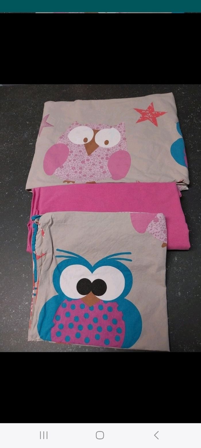 Parure housse de couette hiboux - photo numéro 4