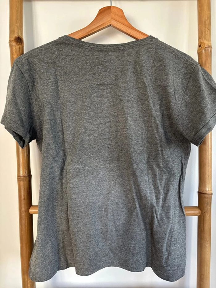 t-shirt gris à paillettes argentées - photo numéro 6