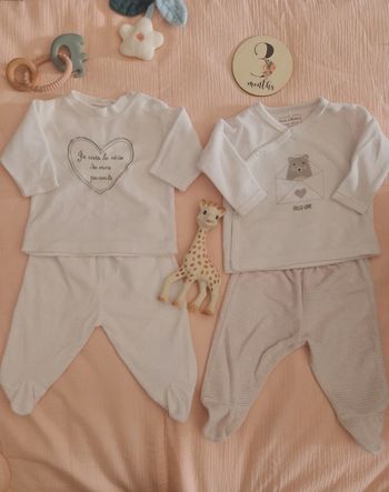 Lot pyjamas 2 pièces velours