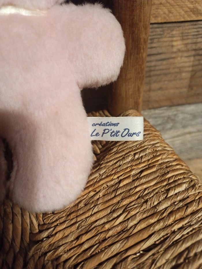 Peluche vintage hochet le p'tit ours tbe - photo numéro 2