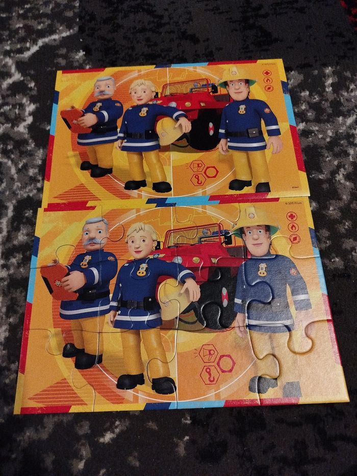Boite de 2 Puzzle sam le pompier 2x12 - photo numéro 2