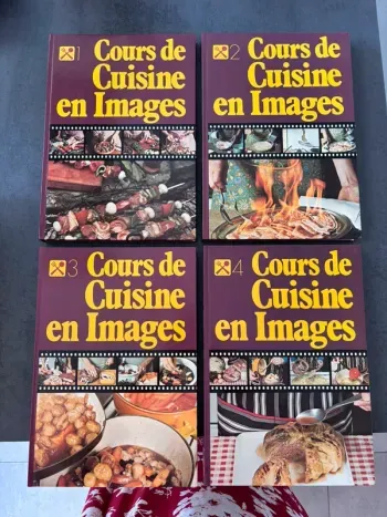 Lot de 4 livres « Cours de cuisine en images »