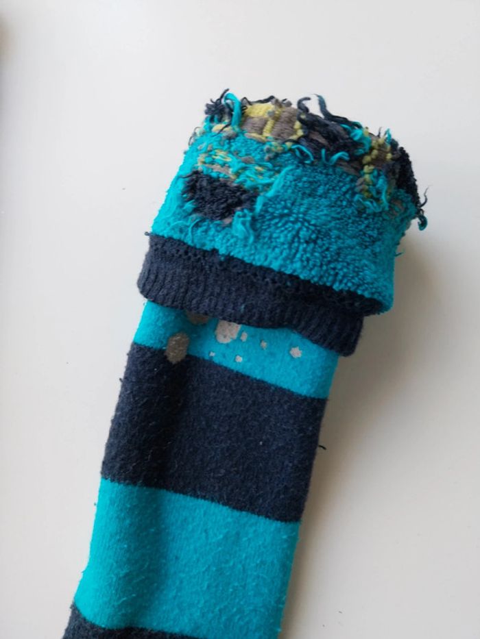Chaussette de ski rayé marine/ bleu T - photo numéro 3