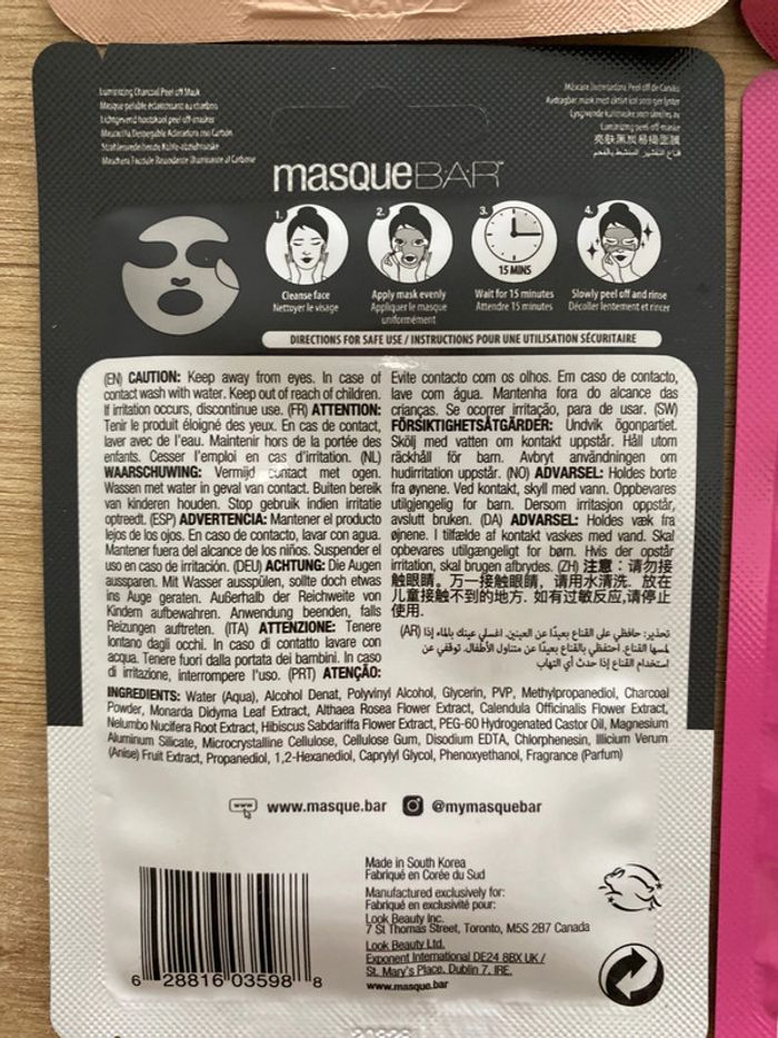 Lot de 4 masques visage neuves - photo numéro 4