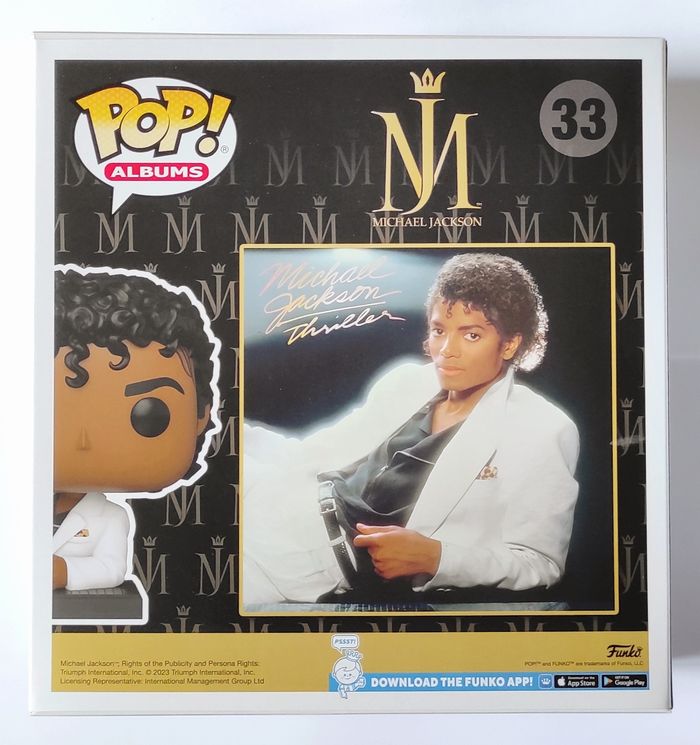 Funko POP Michael Jackson "Thriller" #33 Album Cover - Rocks - Figurine Vinyle - photo numéro 3