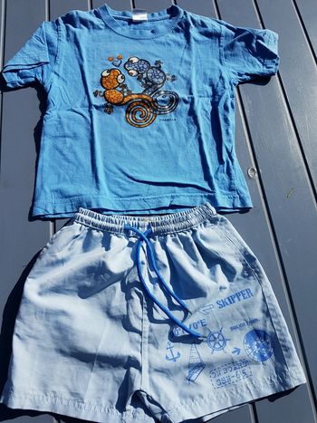 Ensemble short et tee shirt 8ans garcon