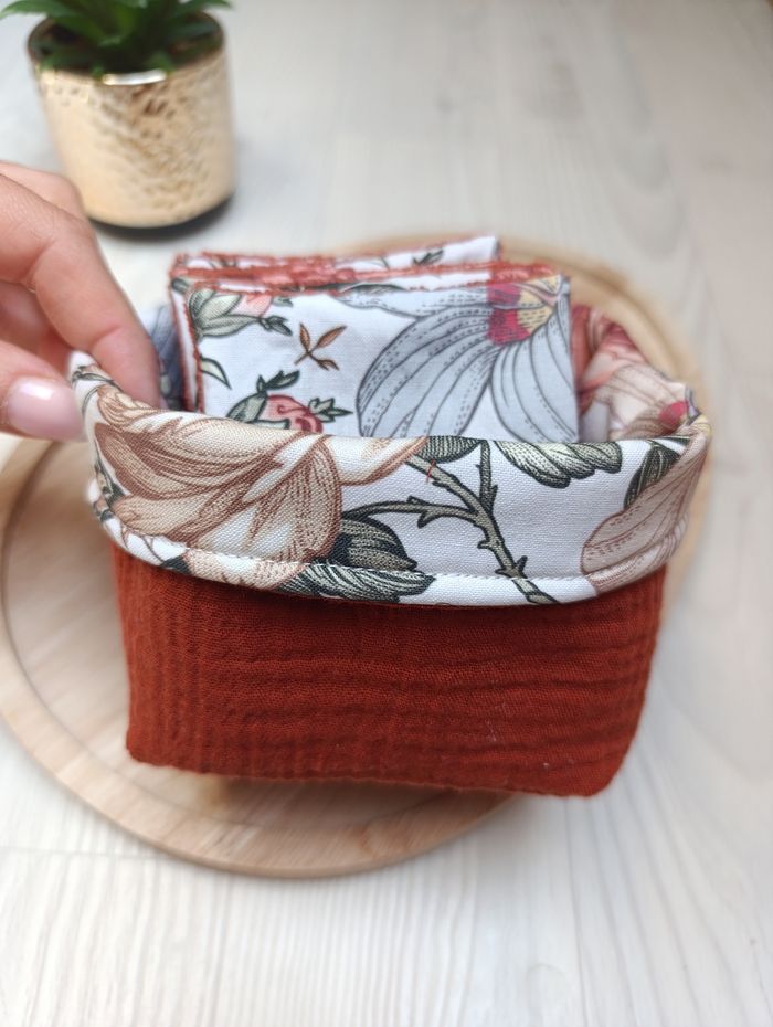 Panière+ 7 lingettes lavables - photo numéro 2